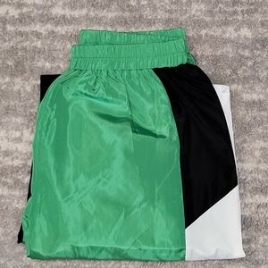Green Motorcross Panelled Cargo Joggers